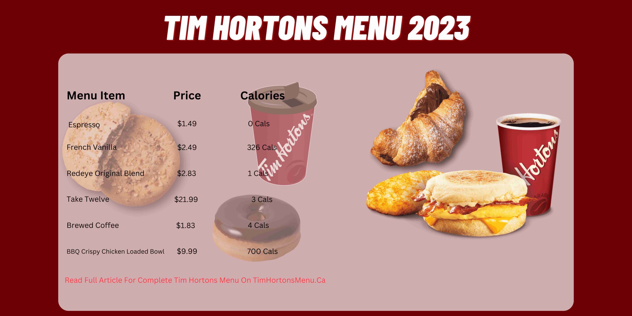 Order TIM HORTONS - Victoria, BC Menu Delivery [Menu & Prices